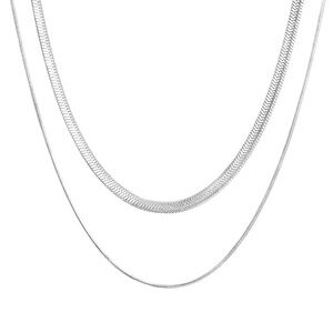 NECKLACE, Stainless STEEL Set
Herringbone/snake chains